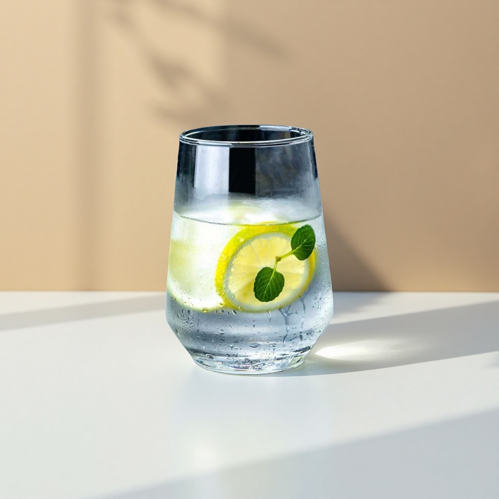 Simple moonlit glass cup 350ml high borosilicate heat-resistant tea cup and water cup for home and office use Application Scenario