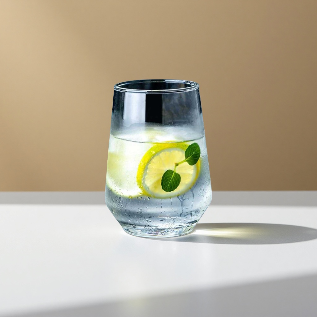 Simple moonlit glass cup 350ml high borosilicate heat-resistant tea cup and water cup for home and office use Specification image