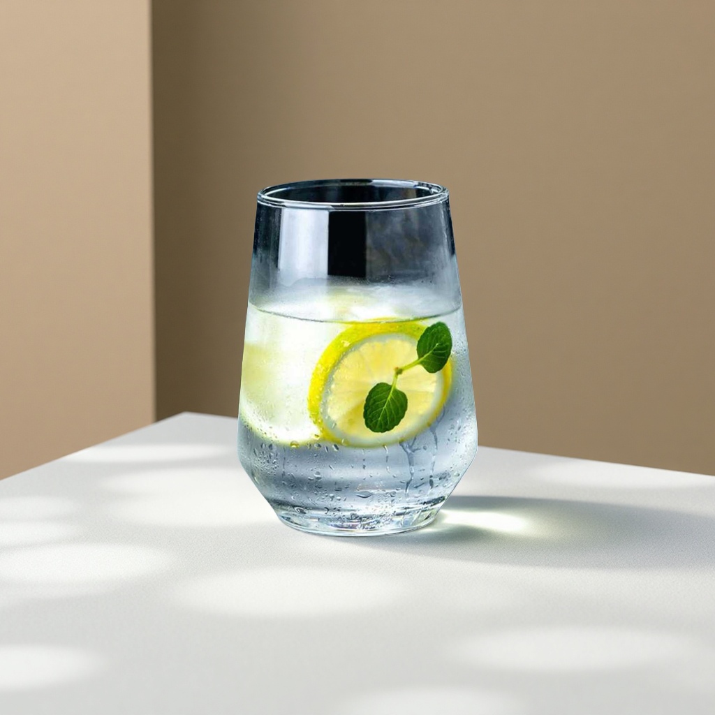 Simple moonlit glass cup 350ml high borosilicate heat-resistant tea cup and water cup for home and office use