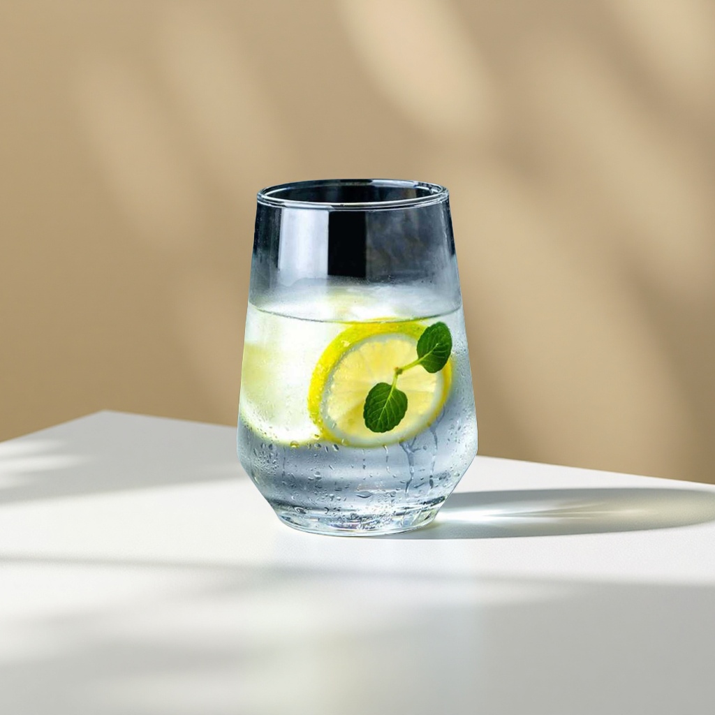 Simple moonlit glass cup 350ml high borosilicate heat-resistant tea cup and water cup for home and office use details Picture