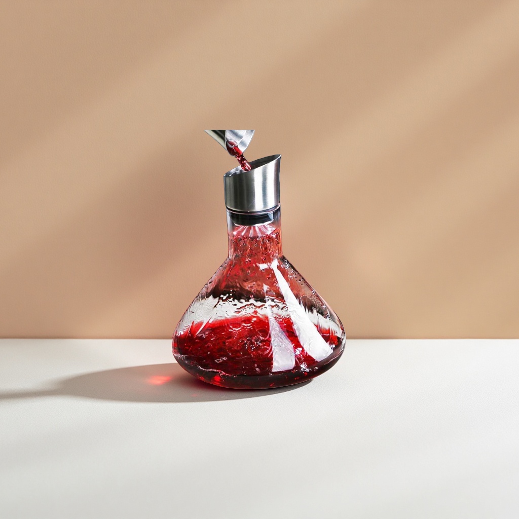 Red wine decanter, stainless steel spiral filter decanter, household decanter and wine pouring device Specification image