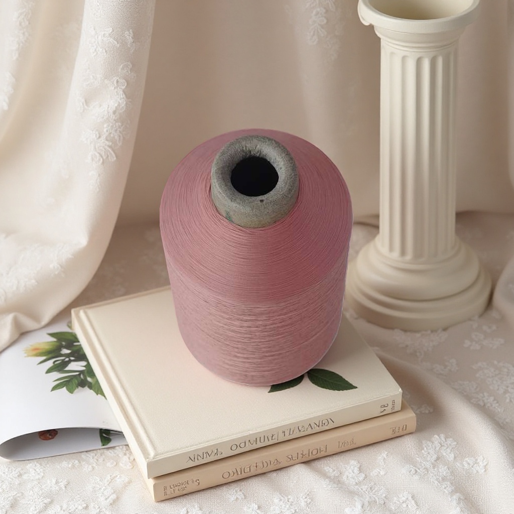 Pink yarn roll, hand-woven wool ball, cotton-nitrile blend, soft, glutinous and fluffy, 100g Specification image