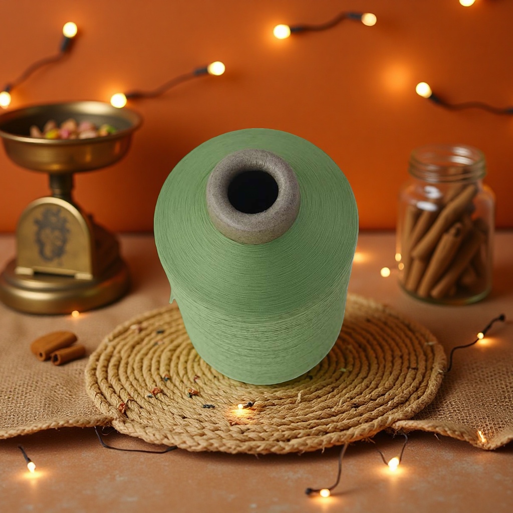 Green spool sewing machine special high-strength and wear-resistant solid-color cotton thread winding device
