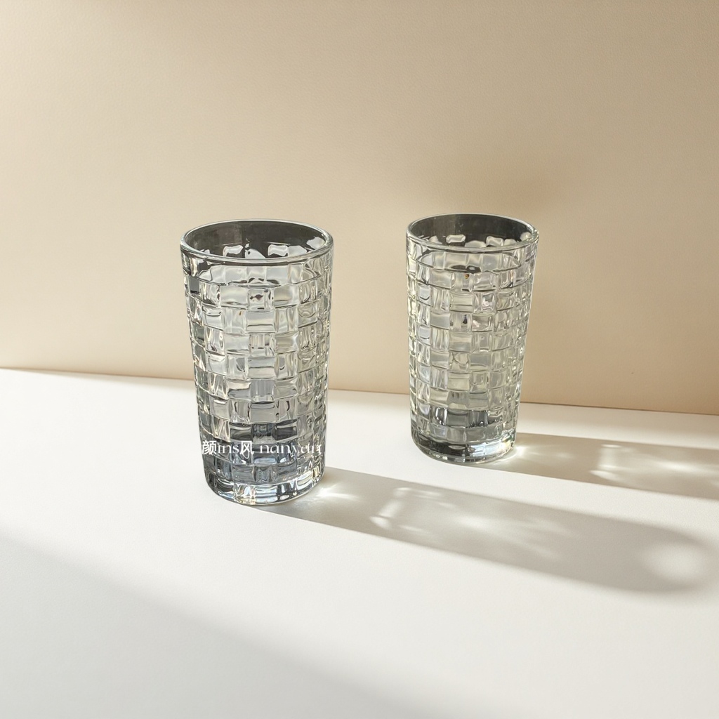 Transparent glass cup, high borosilicate heat-resistant glass cup, 350ml household simple water cup Specification image
