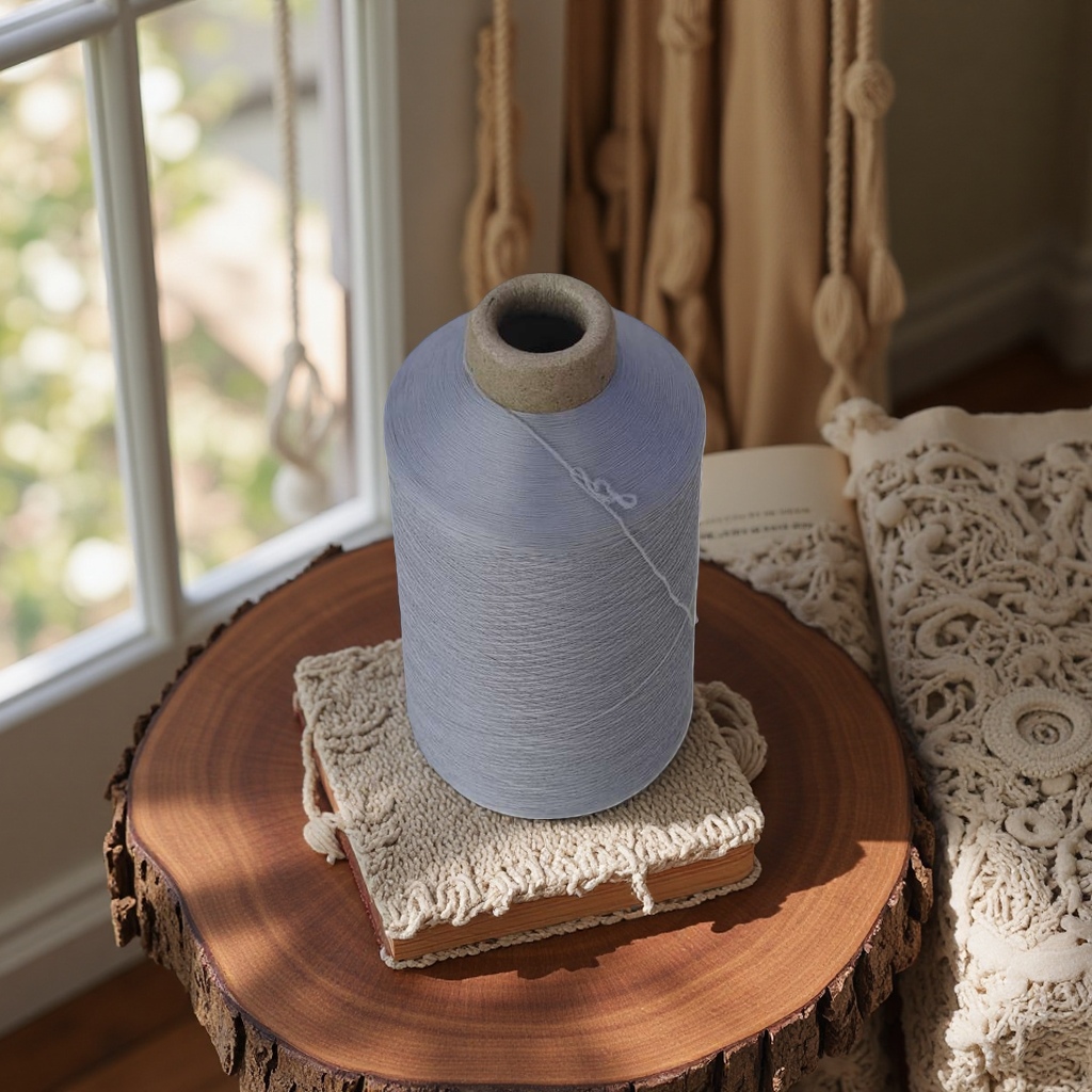 Grey yarn spool braided yarn, hand-crocheted yarn ball, detachable spool Specification image