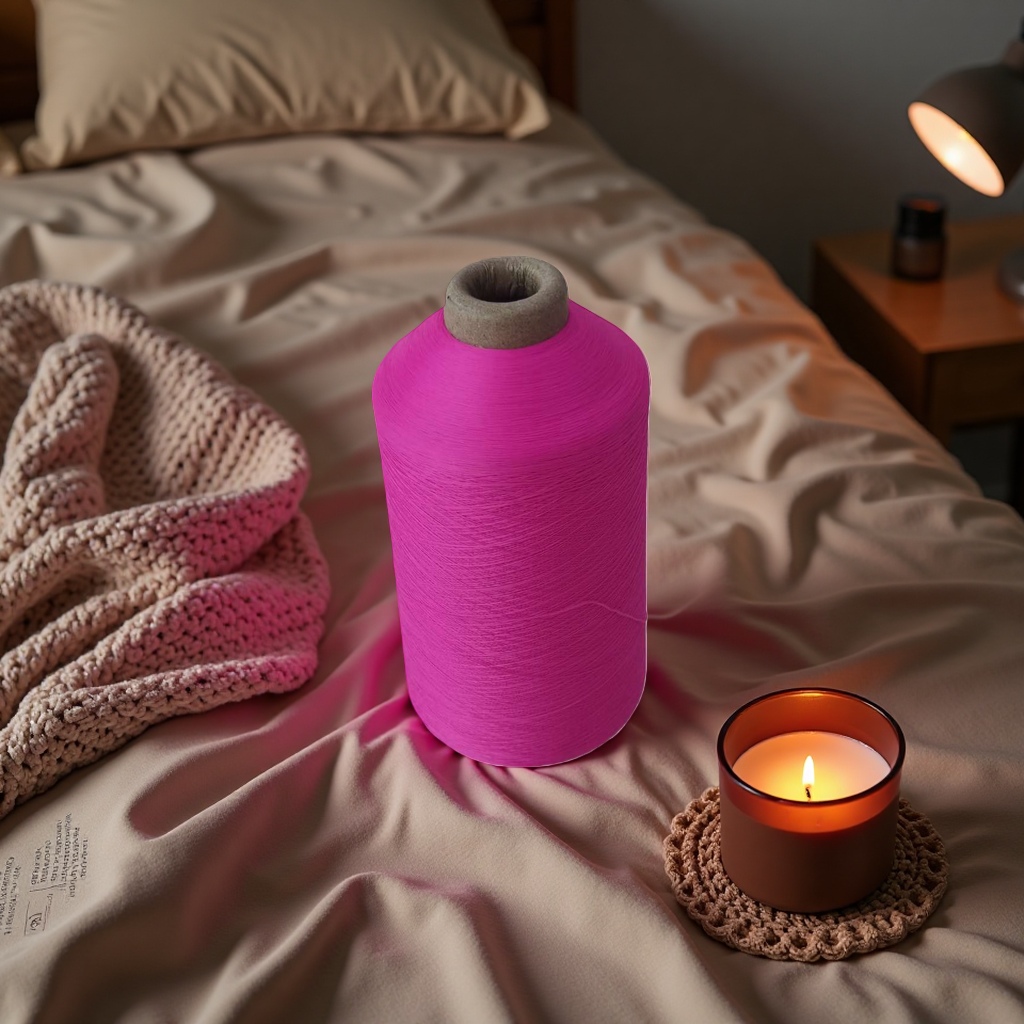 Pink spool, rose red nylon high-elasticity filament details Picture