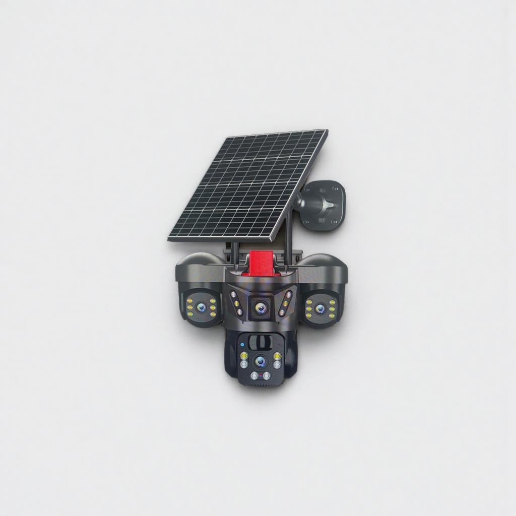Solar-powered surveillance camera, outdoor waterproof, wireless, 4G high-definition night vision with infrared details Picture