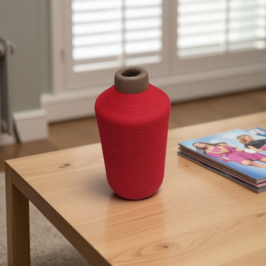 Red spool sewing machine accessory spool, universal durable plastic spool Application Scenario