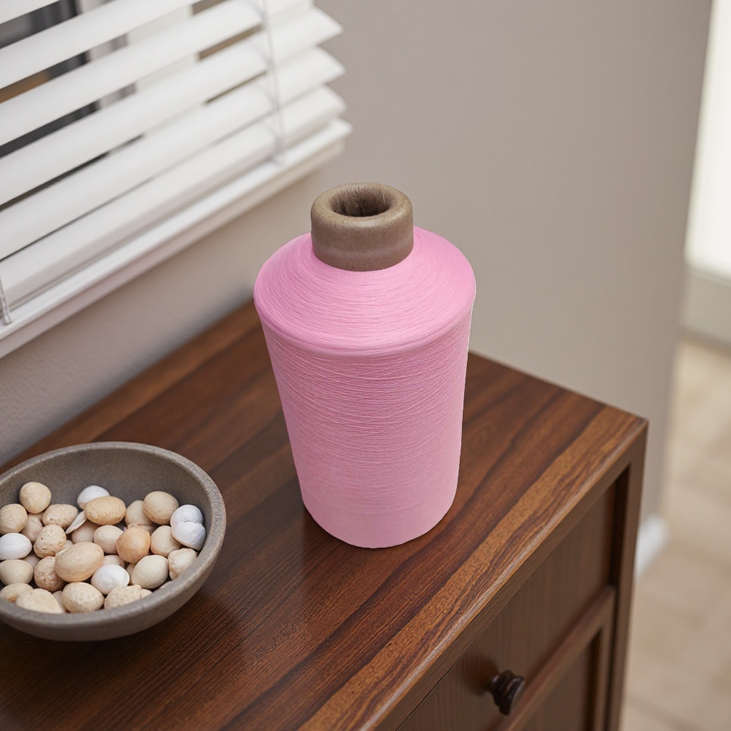 Pink yarn roll, hand-woven wool ball, cotton-nitrile blend, soft, glutinous and fluffy, 100g details Picture