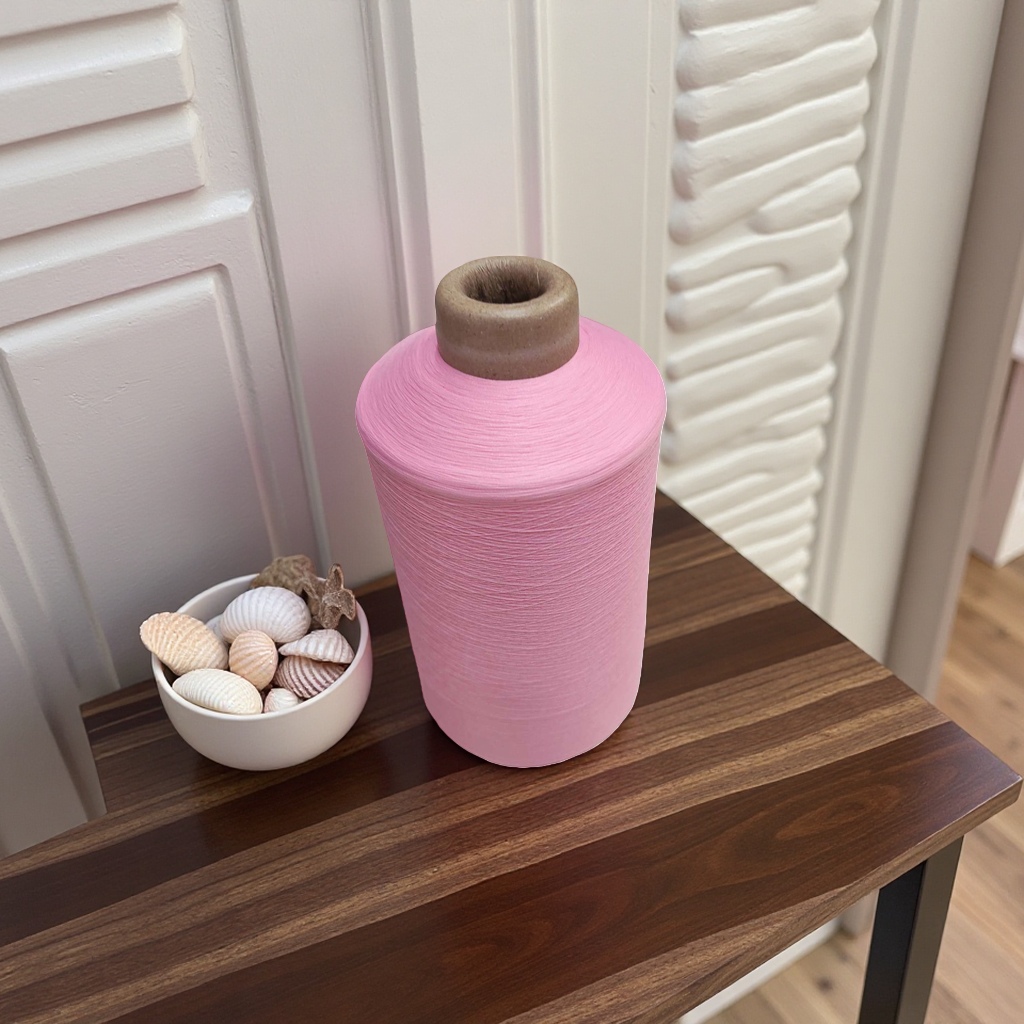 Pink yarn roll, hand-woven wool ball, cotton-nitrile blend, soft, glutinous and fluffy, 100g