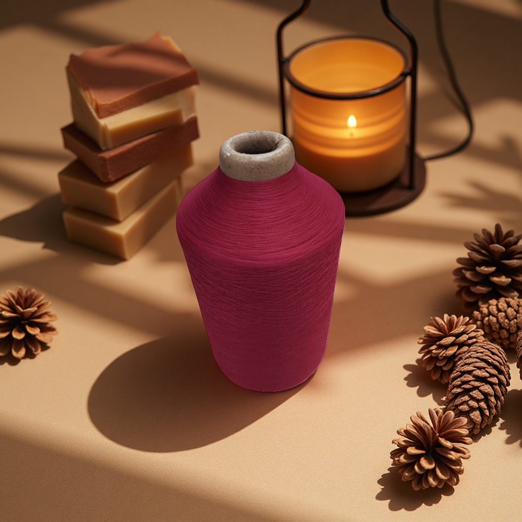 Red yarn roll knitting, DIY material, moderate thickness, easy to tangle Application Scenario