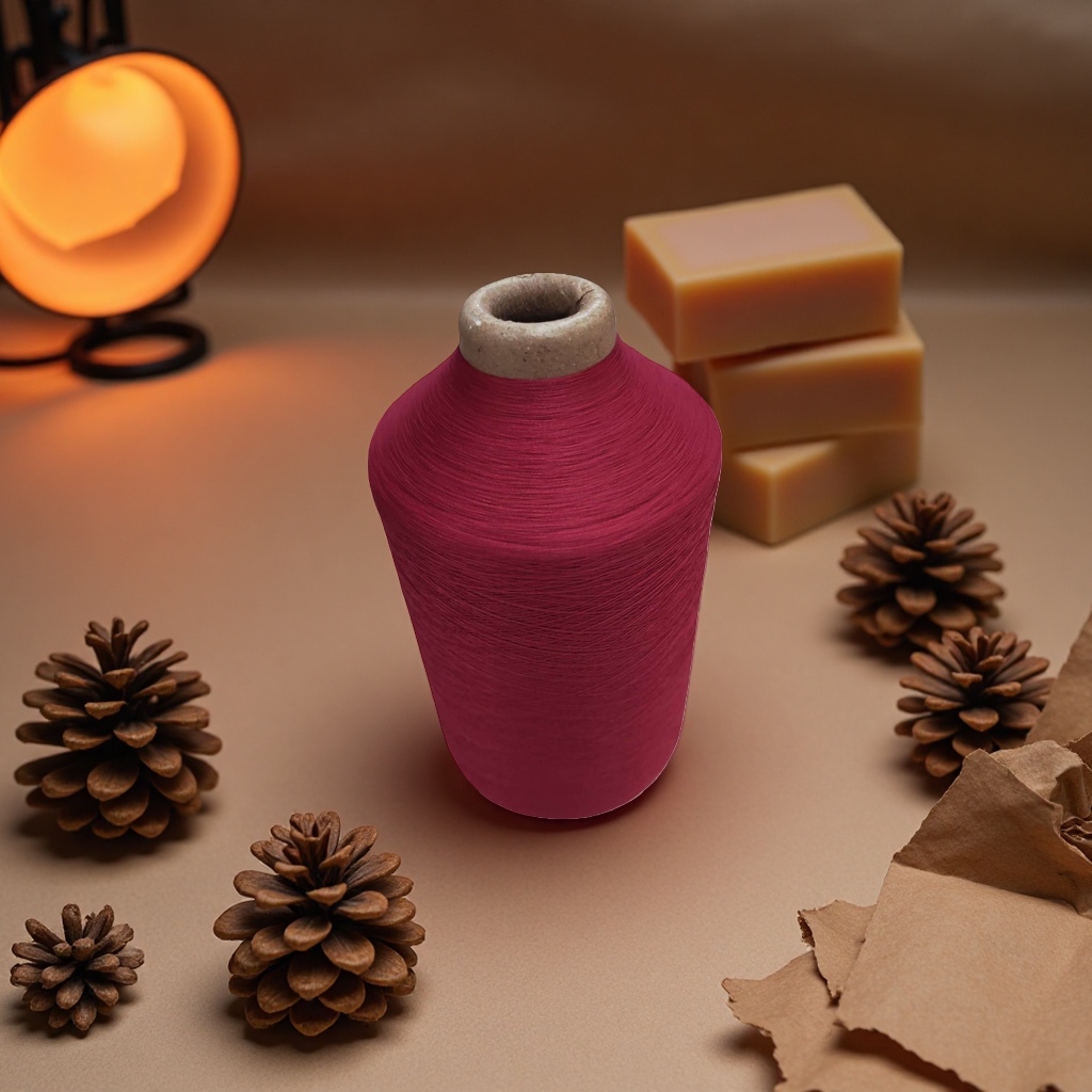 Red yarn roll knitting, DIY material, moderate thickness, easy to tangle Specification image