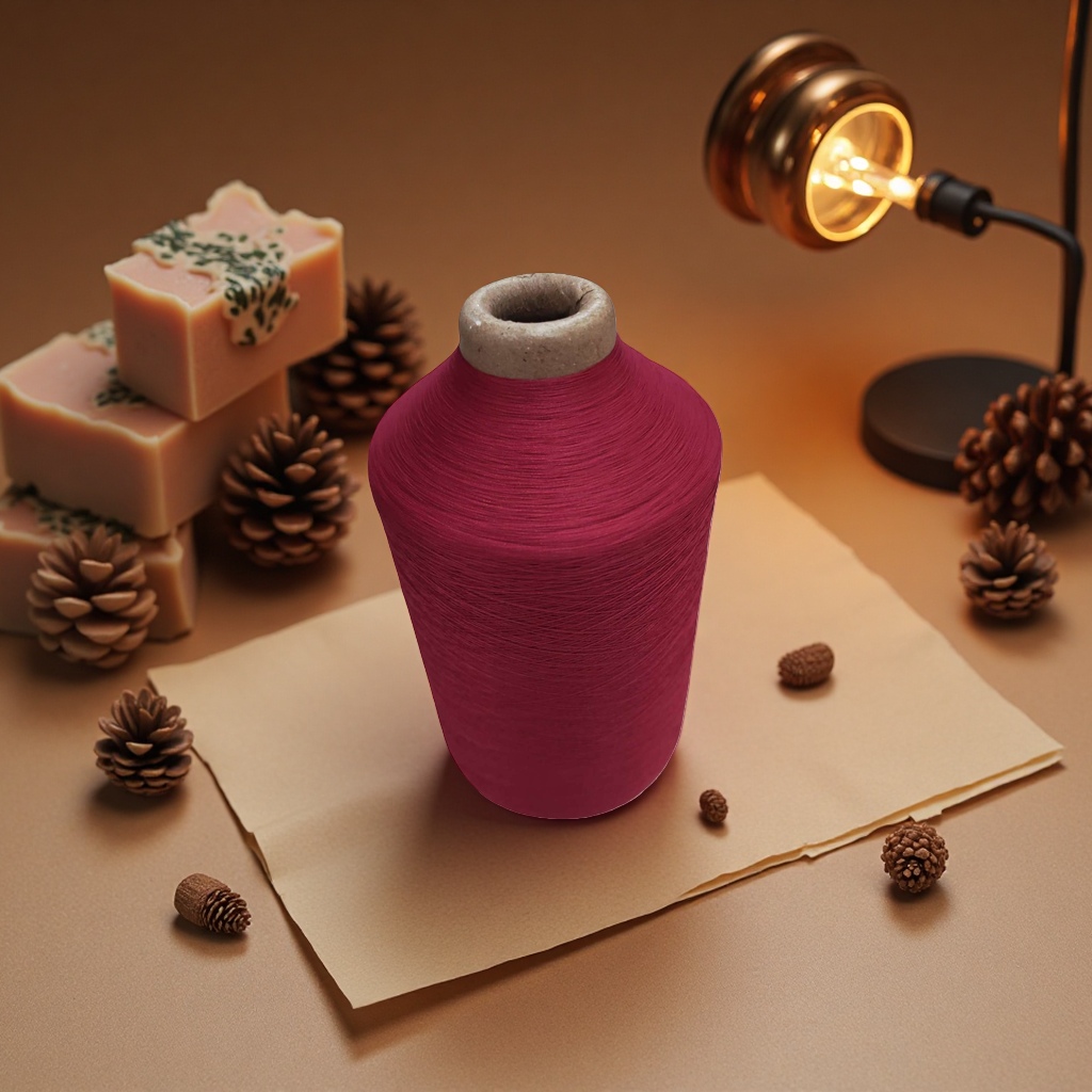 Red yarn roll knitting, DIY material, moderate thickness, easy to tangle