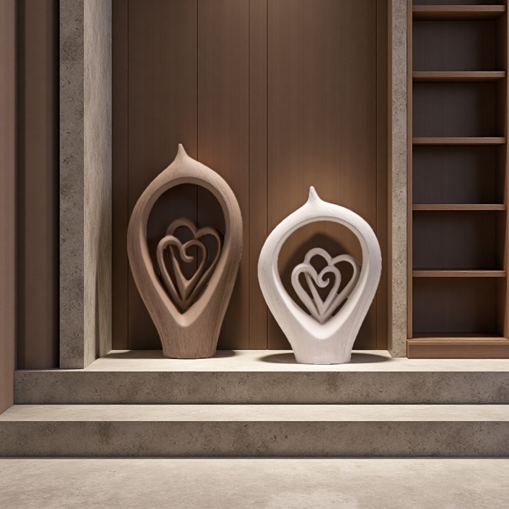 Porcelain handicrafts, ceramic ornaments, living room decorative art ornaments, home decorations