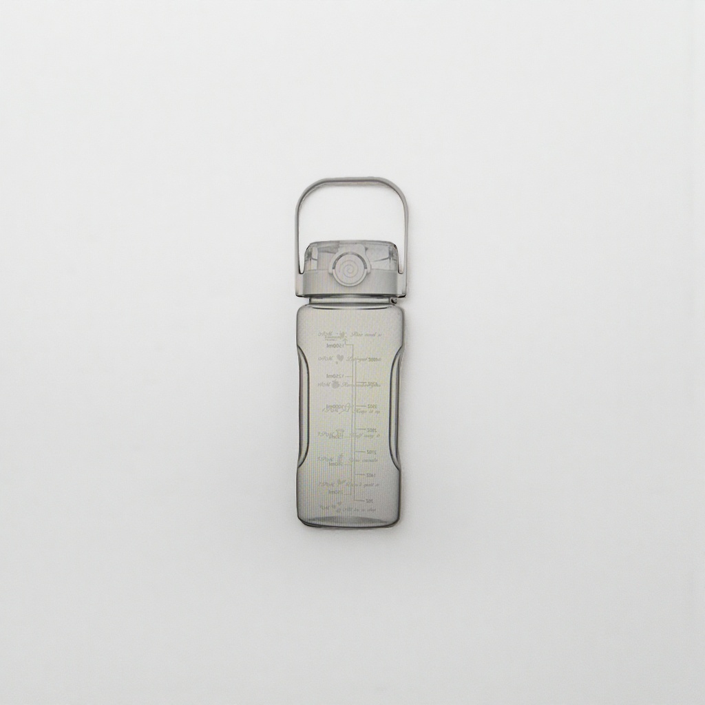 The main body of the transparent water bottle is made of portable thickened PP material and can be reused details Picture