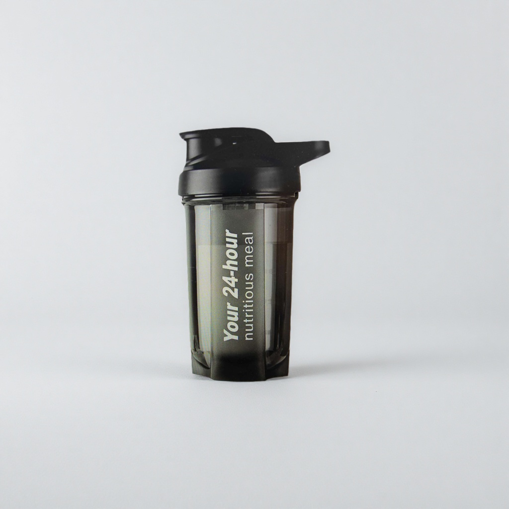 The black shaker cup is a portable sports water cup with replaceable accessories details Picture