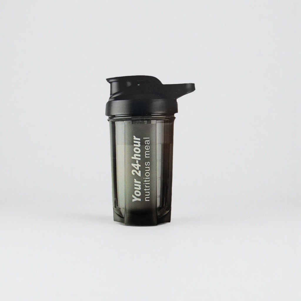 The black shaker cup is a portable sports water cup with replaceable accessories Application Scenario