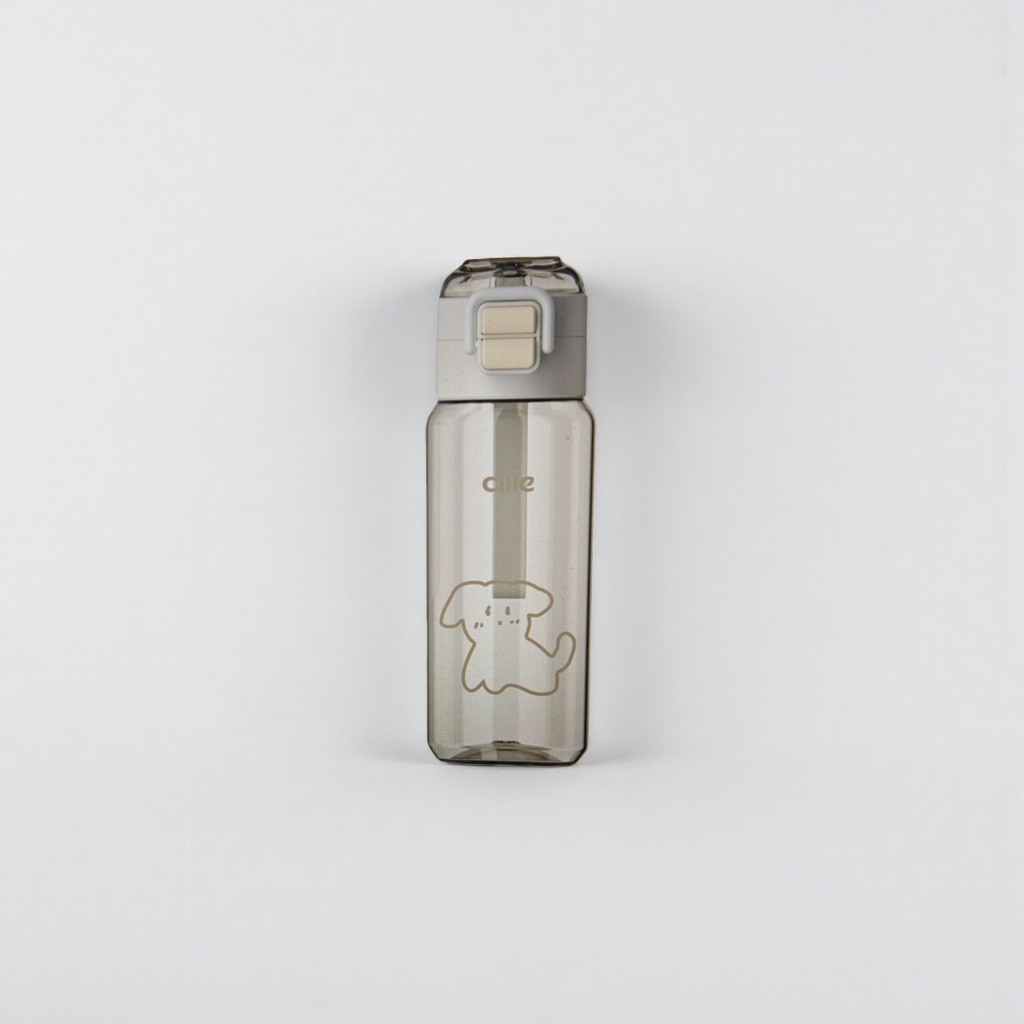 Transparent water cup, large-capacity glass water cup, 500ml, heat-resistant and anti-slip, portable for office and home use