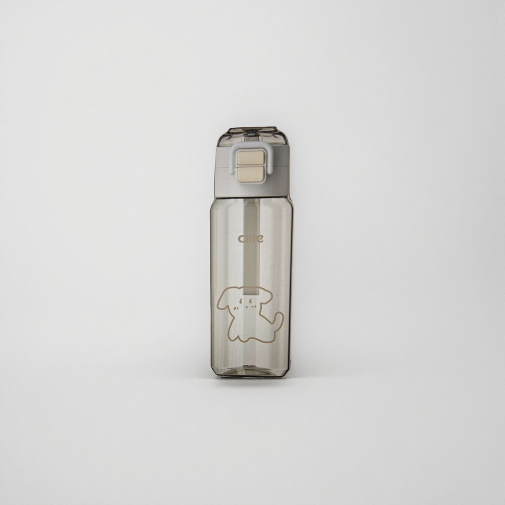 Transparent water cup, large-capacity glass water cup, 500ml, heat-resistant and anti-slip, portable for office and home use details Picture