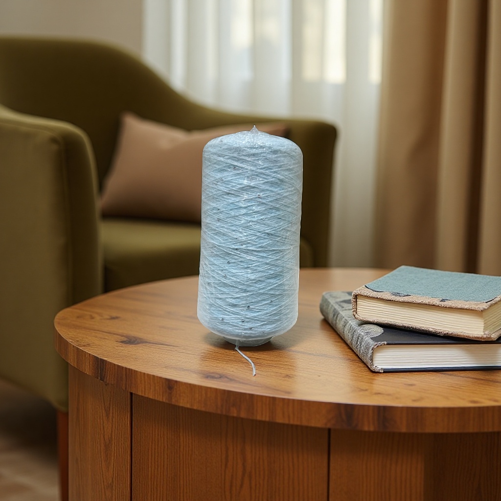 Light blue yarn roll, hand-knitted wool, cotton thread for crochet, 100g roll package Application Scenario