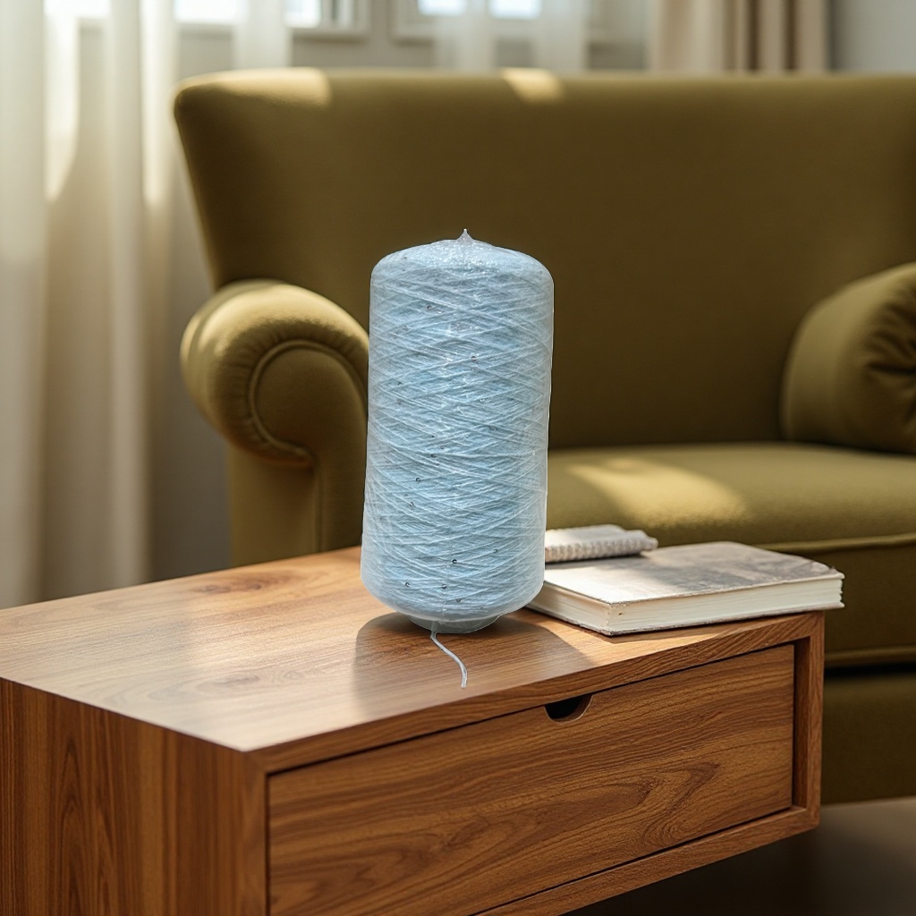 Light blue yarn roll, hand-knitted wool, cotton thread for crochet, 100g roll package Specification image