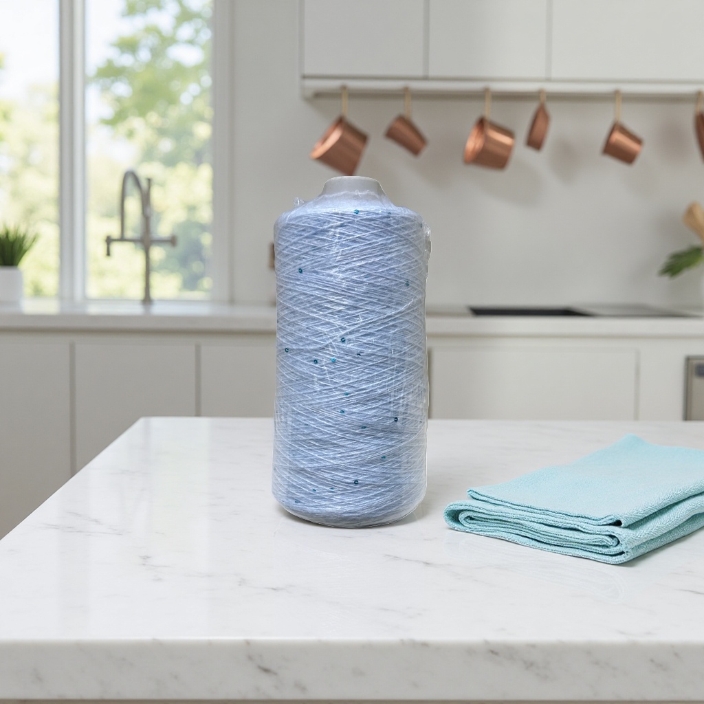 Light blue yarn roll, hand-knitted wool, cotton thread for crochet, 100g roll, 102424768 Specification image