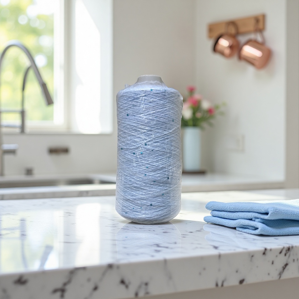Light blue yarn roll, hand-knitted wool, cotton thread for crochet, 100g roll, 102424768 details Picture