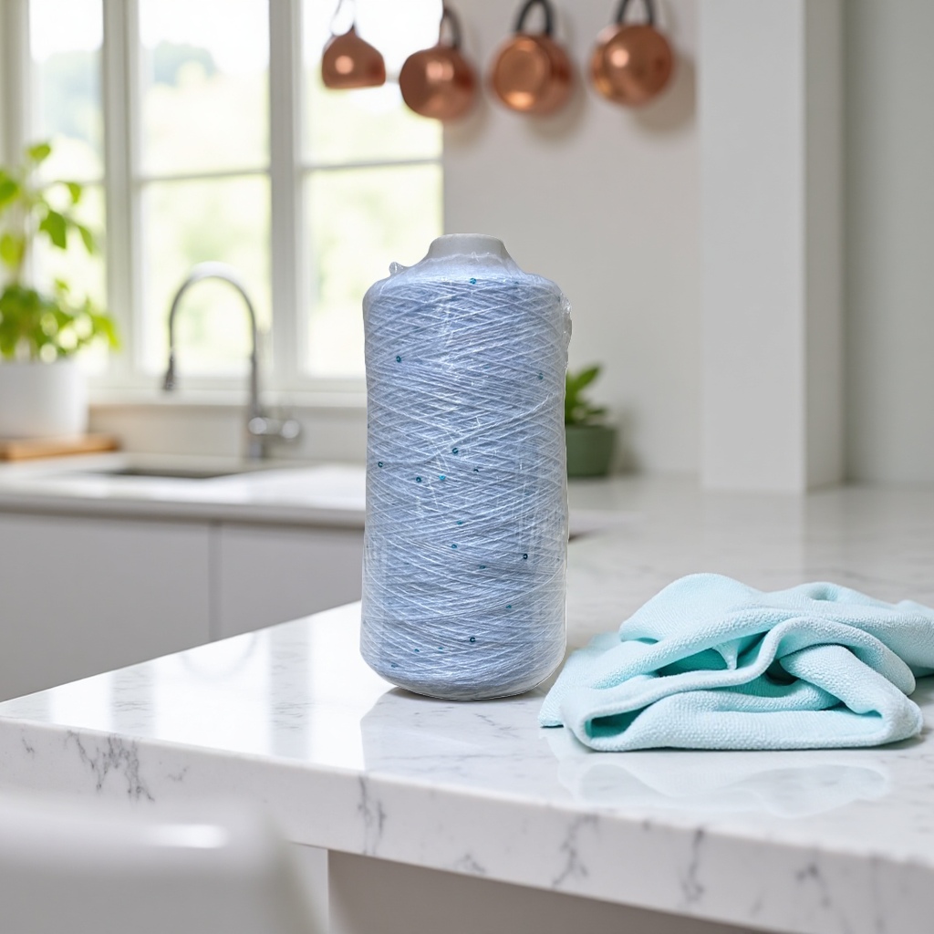 Light blue yarn roll, hand-knitted wool, cotton thread for crochet, 100g roll, 102424768 Application Scenario