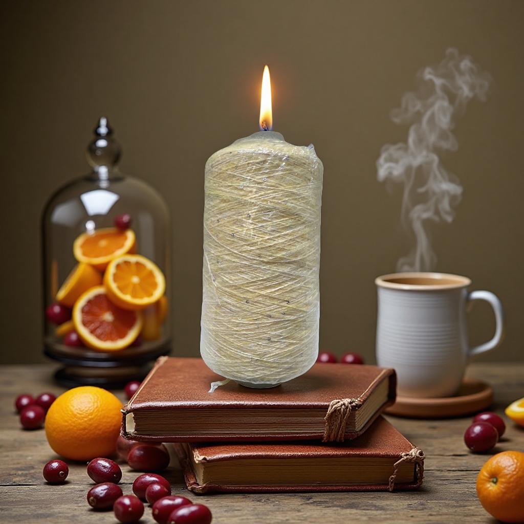 Yellow yarn rolls, hand-knitted woolen yarn, knitted yarn, cotton-linen blended yarn, 100 meters Specification image