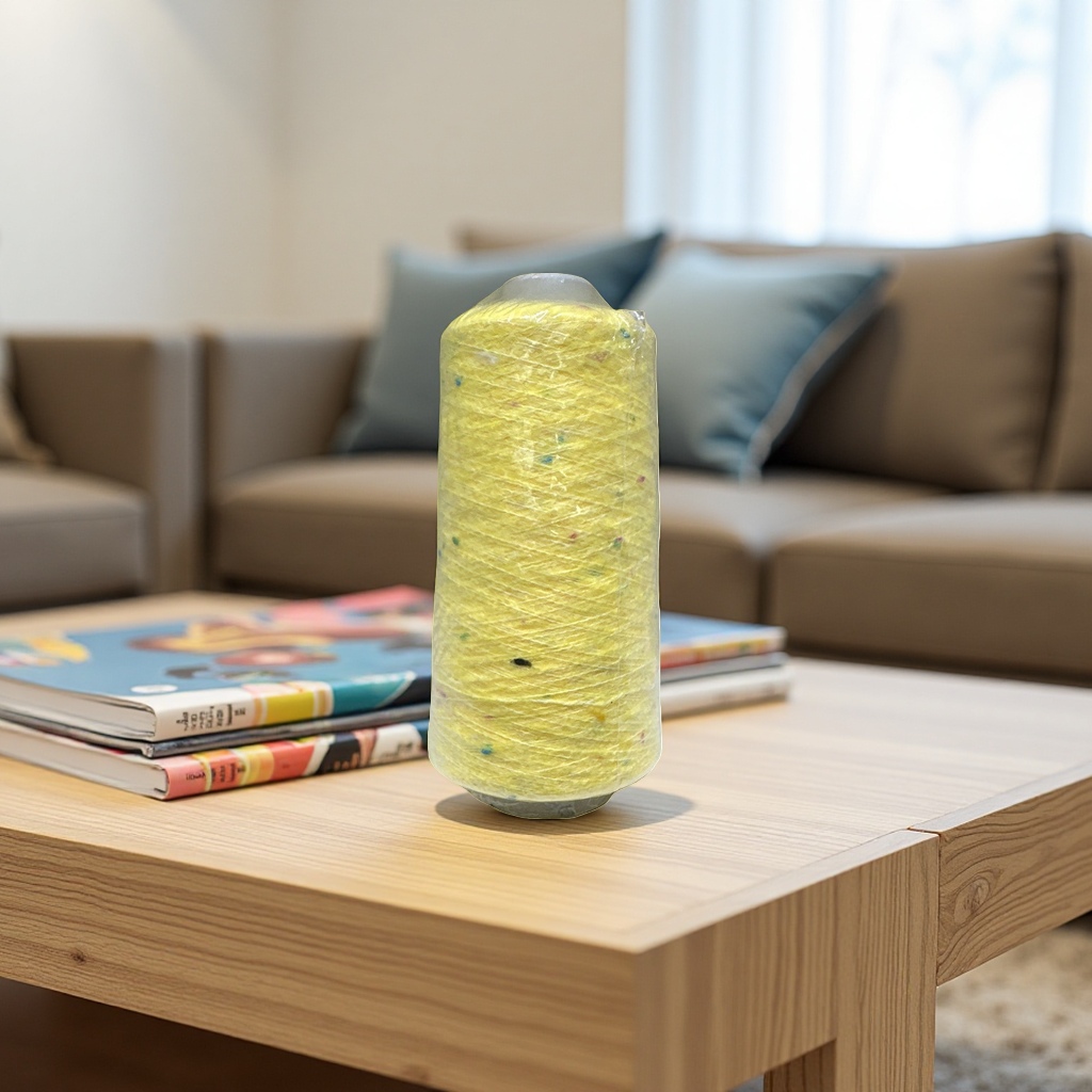 Yellow yarn rolls, hand-woven woolen yarn, woven yarn balls, cotton and linen blended yarn Application Scenario
