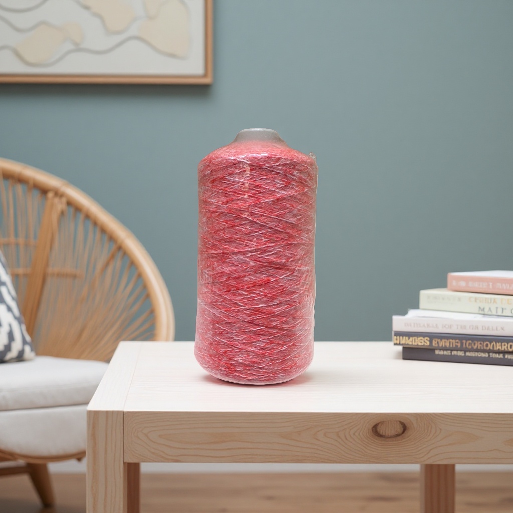 Red yarn spool braided wool hand-crochet, with selectable thickness and multiple strands twisted together Specification image