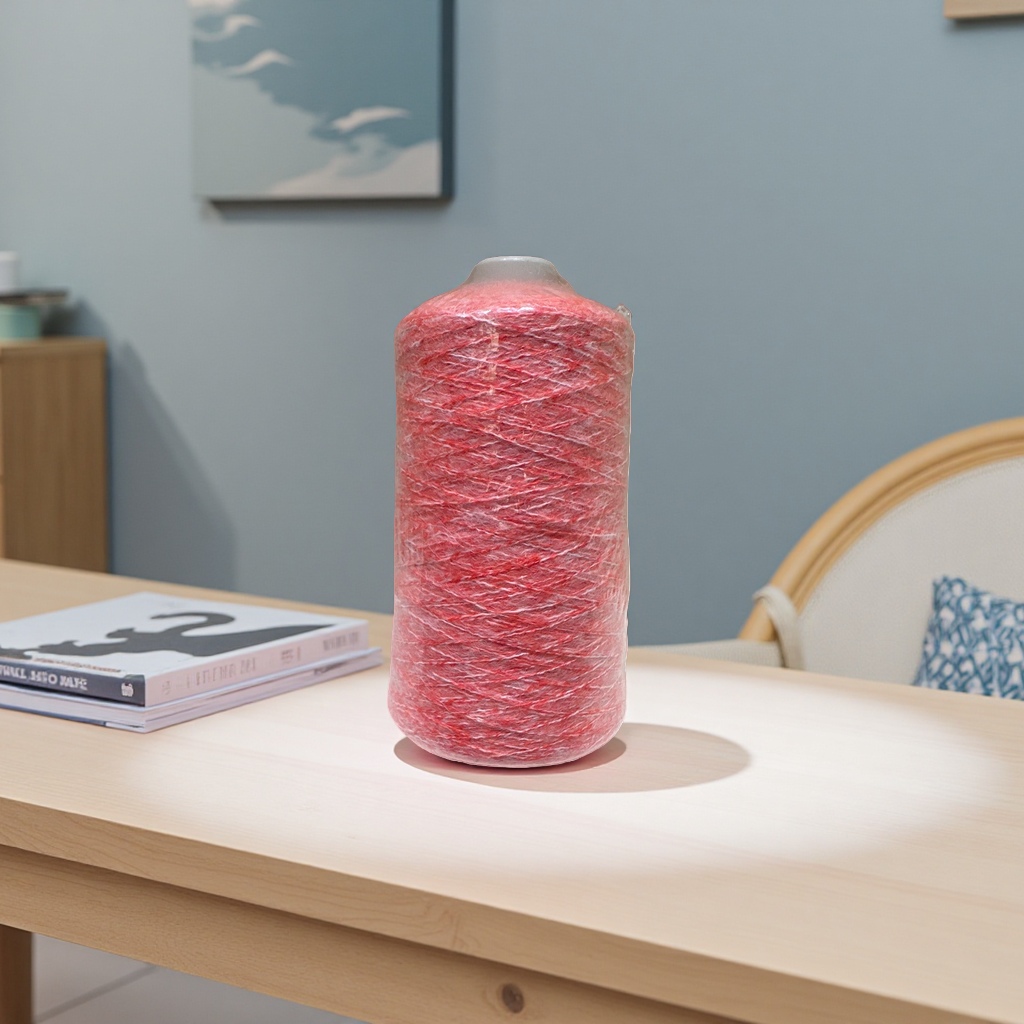 Red yarn spool braided wool hand-crochet, with selectable thickness and multiple strands twisted together Application Scenario