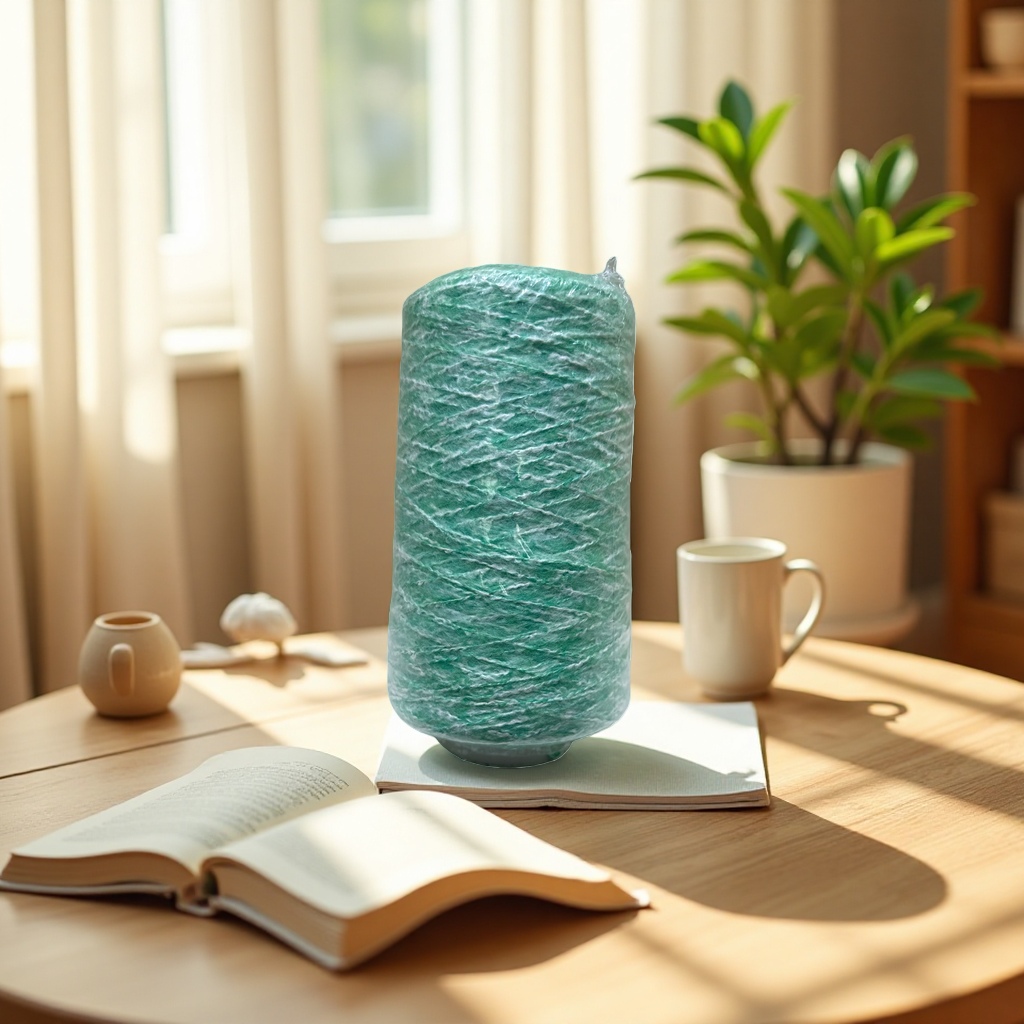 Green yarn spool braided wool hand-crochet, 100 meters of cotton-polyester blend Application Scenario