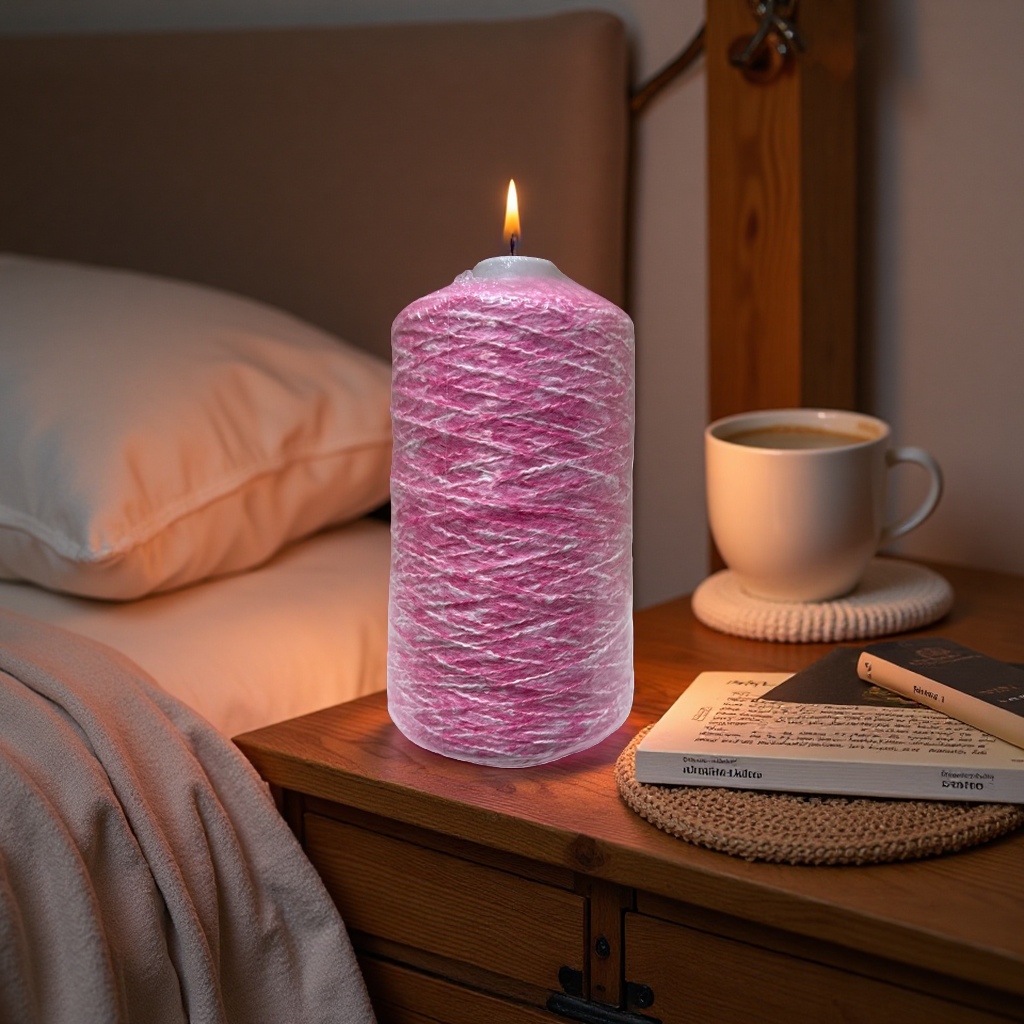 Pink yarn rolls, hand-woven yarn balls, cotton and nitrile blend, soft and skin-friendly, for crochet details Picture