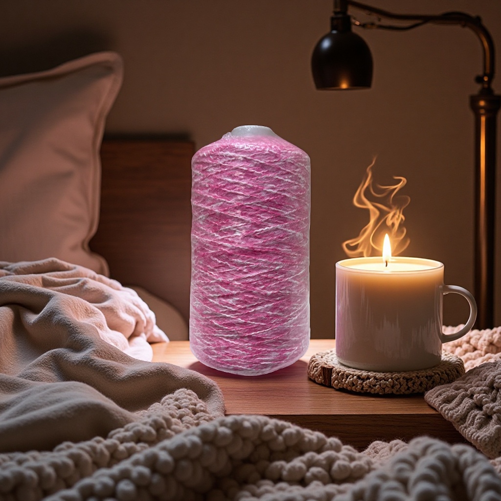 Pink yarn rolls, hand-woven yarn balls, cotton and nitrile blend, soft and skin-friendly, for crochet