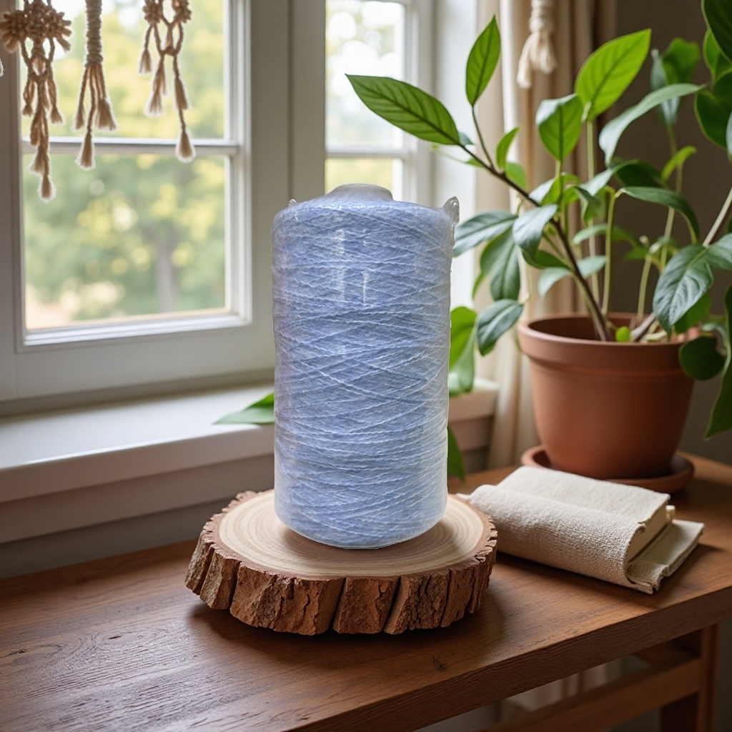 Light blue cotton yarn spool for DIY hand-woven wool Specification image