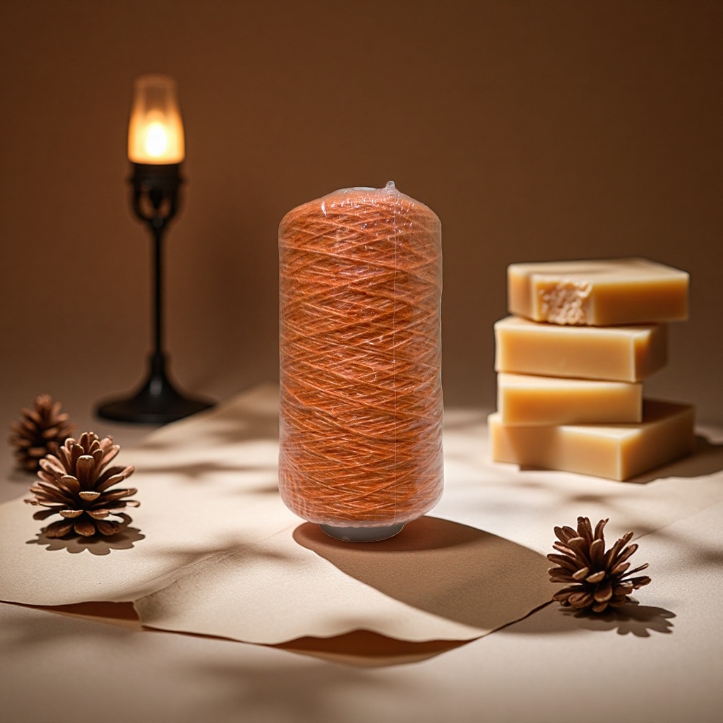 Orange yarn spool braided wool hand-crocheted, soft and wear-resistant for 100 meters