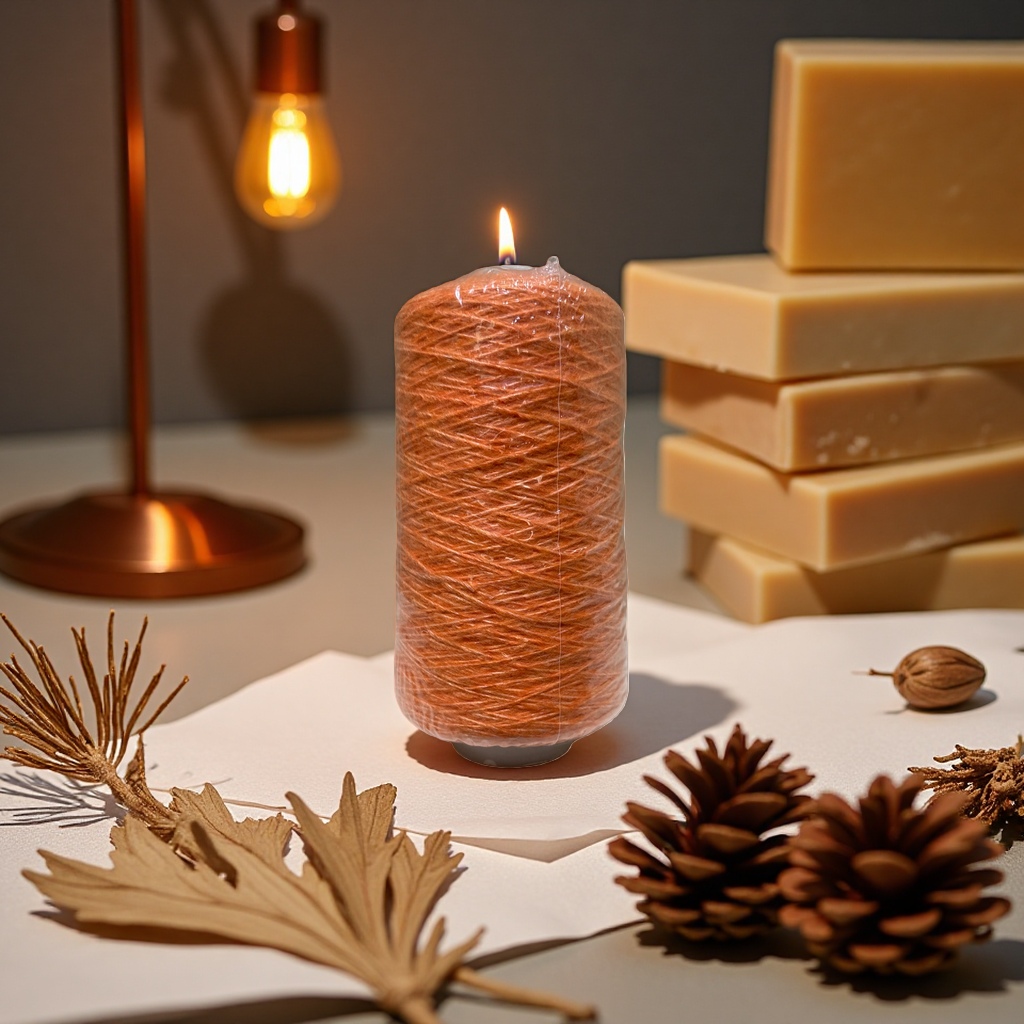 Orange yarn spool braided wool hand-crocheted, soft and wear-resistant for 100 meters Specification image