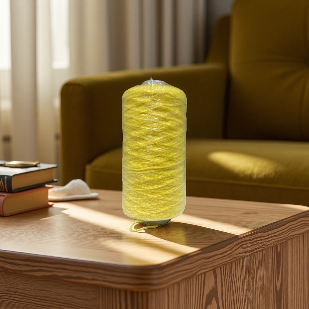 Yellow yarn roll pure cotton hand-knitted wool crochet DIY knitting ball