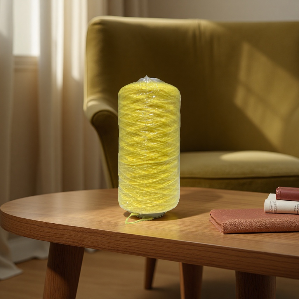 Yellow yarn roll pure cotton hand-knitted wool crochet DIY knitting ball Application Scenario