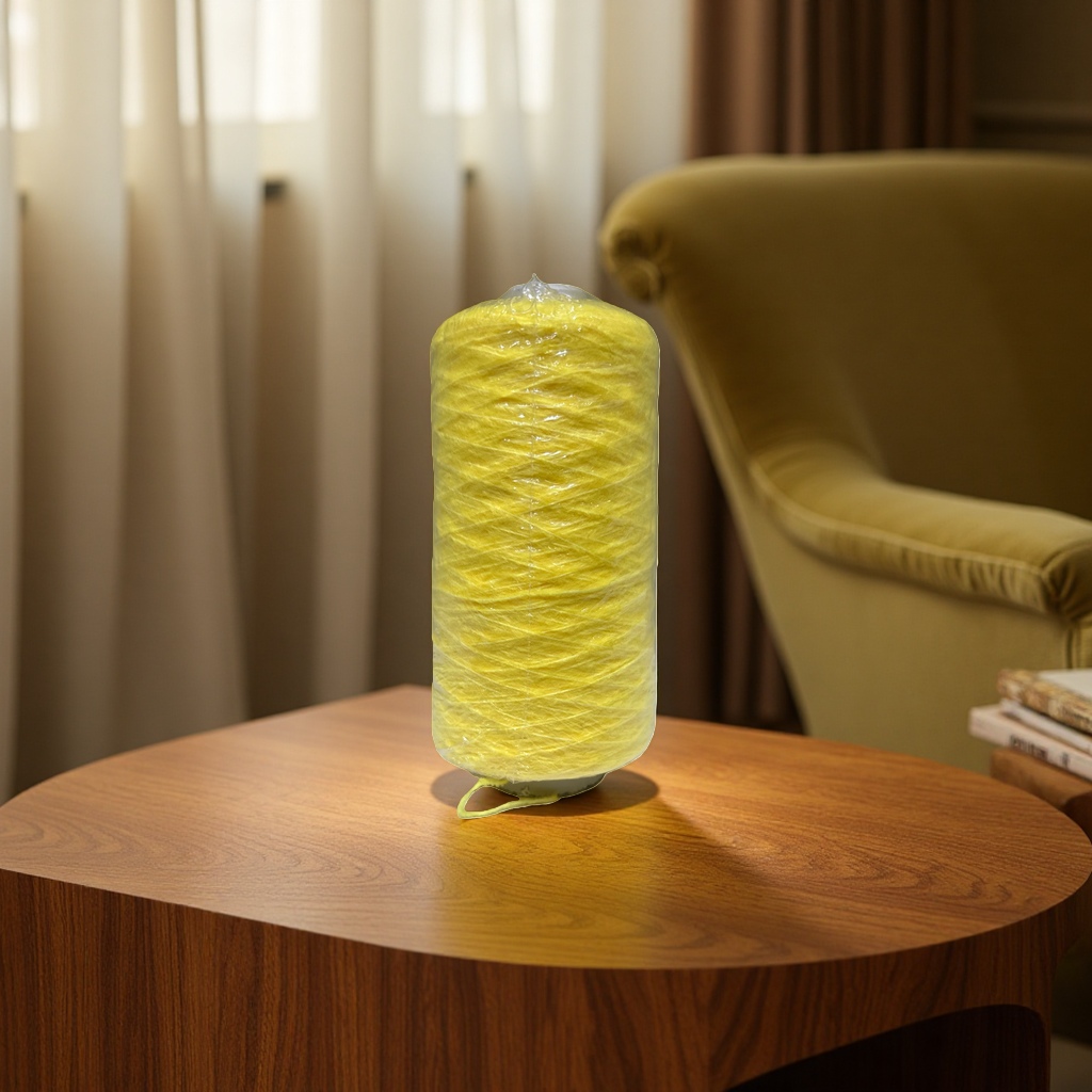 Yellow yarn roll pure cotton hand-knitted wool crochet DIY knitting ball Specification image