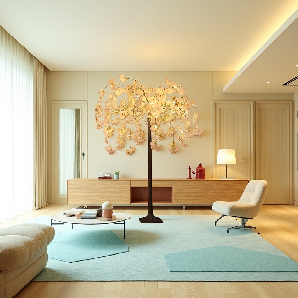 Luminous cherry blossom tree night lights, living room decorative items, romantic atmosphere lights, Christmas tree, Christmas supplies, Christmas tree, Christmas supplies details Picture
