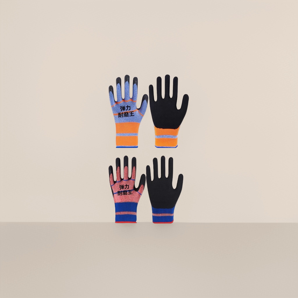 Elastic latex anti-slip and wear-resistant labor protection gloves Specification image