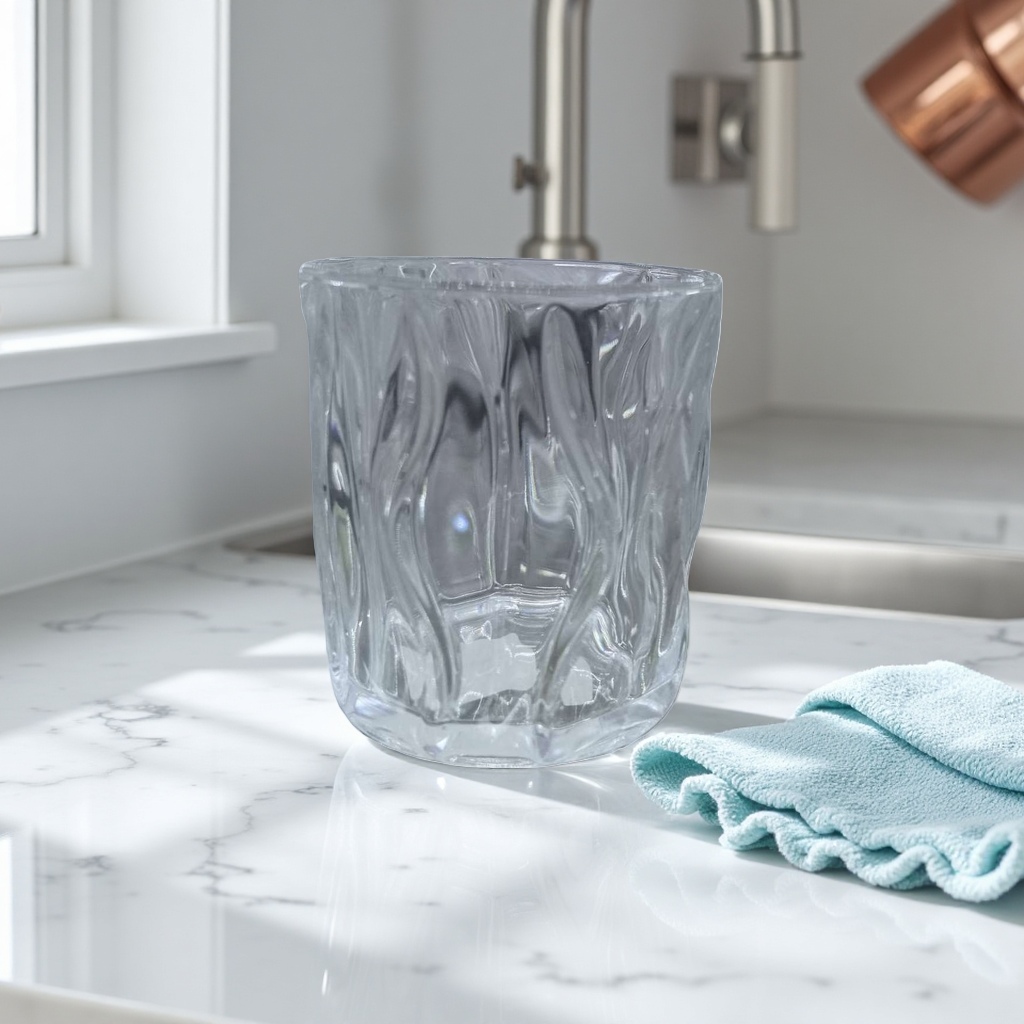 Transparent glass cup, high borosilicate heat-resistant explosion-proof water cup, 350ml, simple style for home and office use