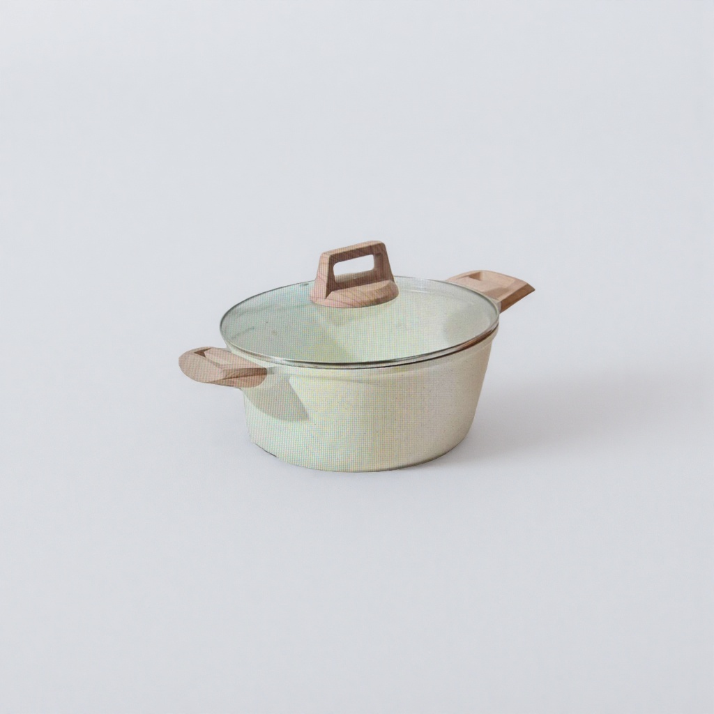 White non-stick cookware for household use, including woks, frying pans and soup POTS Application Scenario