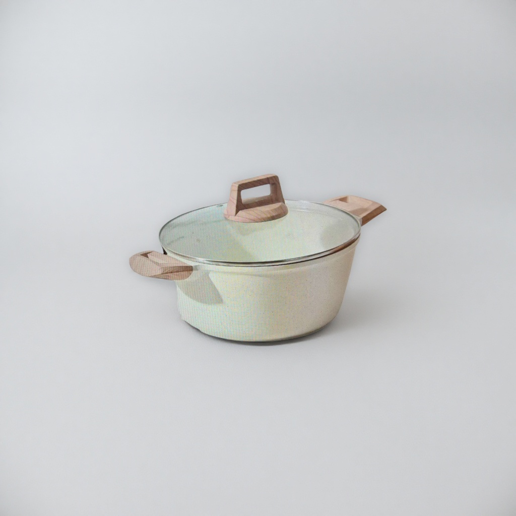 White non-stick cookware for household use, including woks, frying pans and soup POTS Specification image