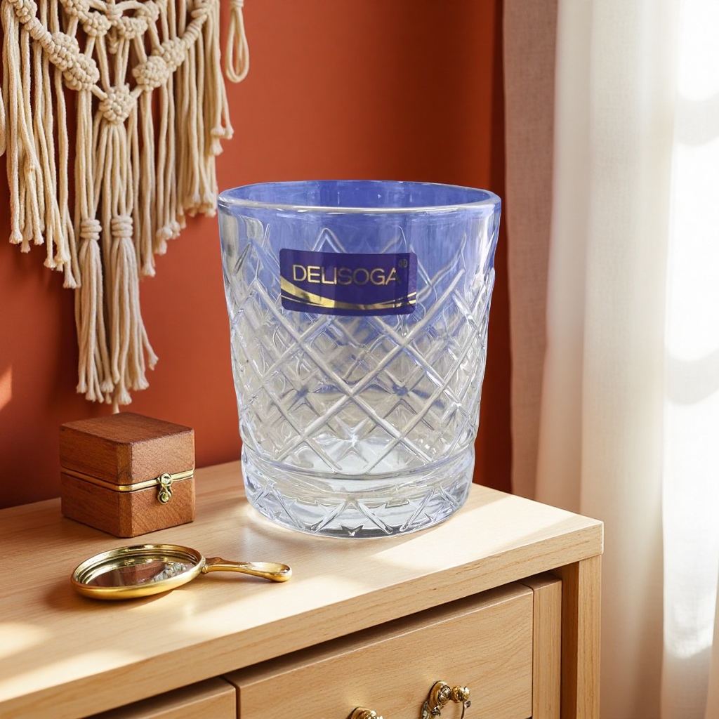 DELISOGA transparent glass water cup, high borosilicate heat-resistant and anti-scald, simple style for home and office use Application Scenario