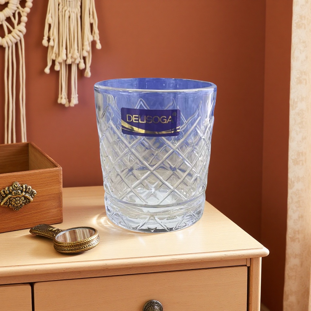 DELISOGA transparent glass water cup, high borosilicate heat-resistant and anti-scald, simple style for home and office use details Picture
