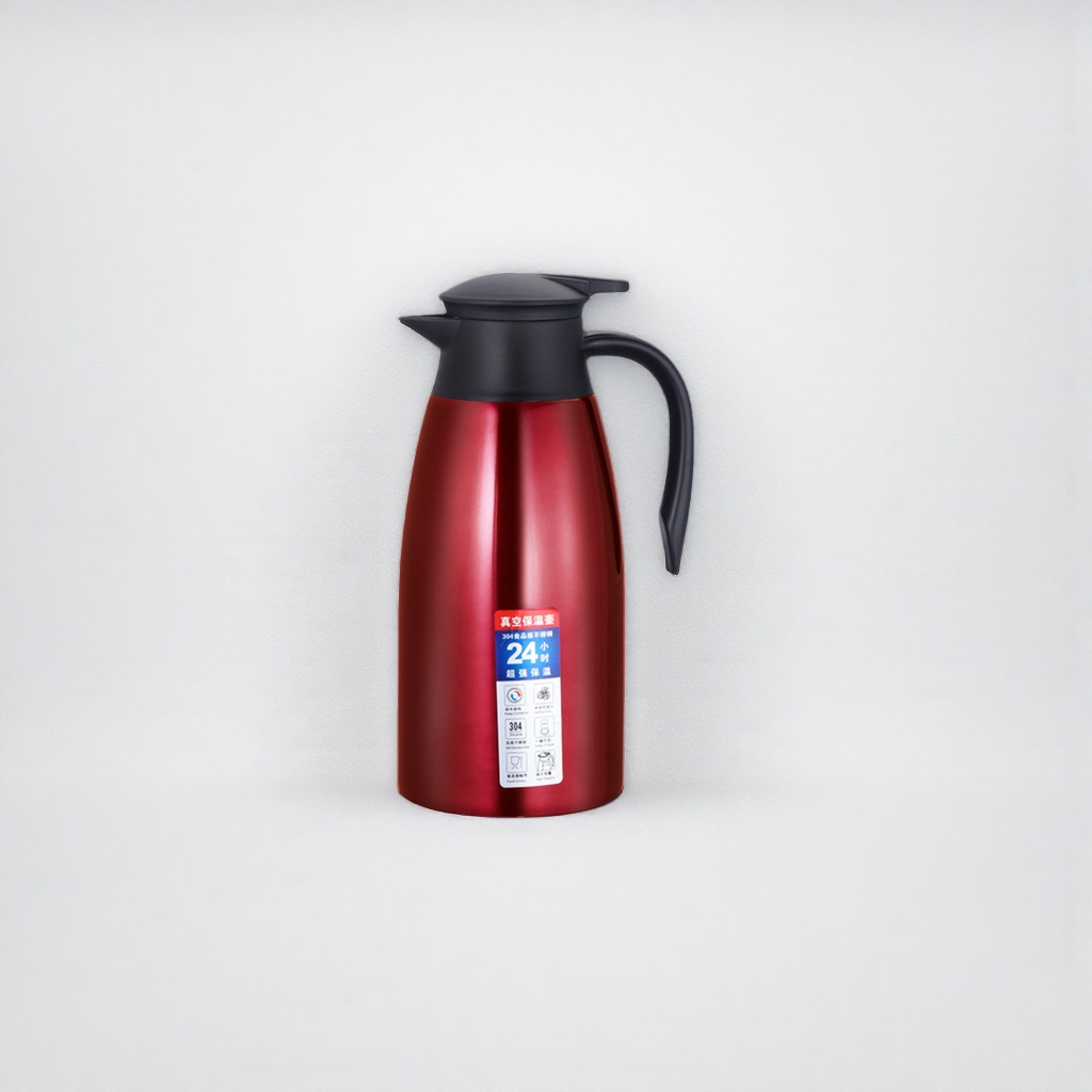 The main body of the red vacuum insulated kettle is a large-capacity stainless steel insulated bottle for household use, and the inner liner is detachable Application Scenario