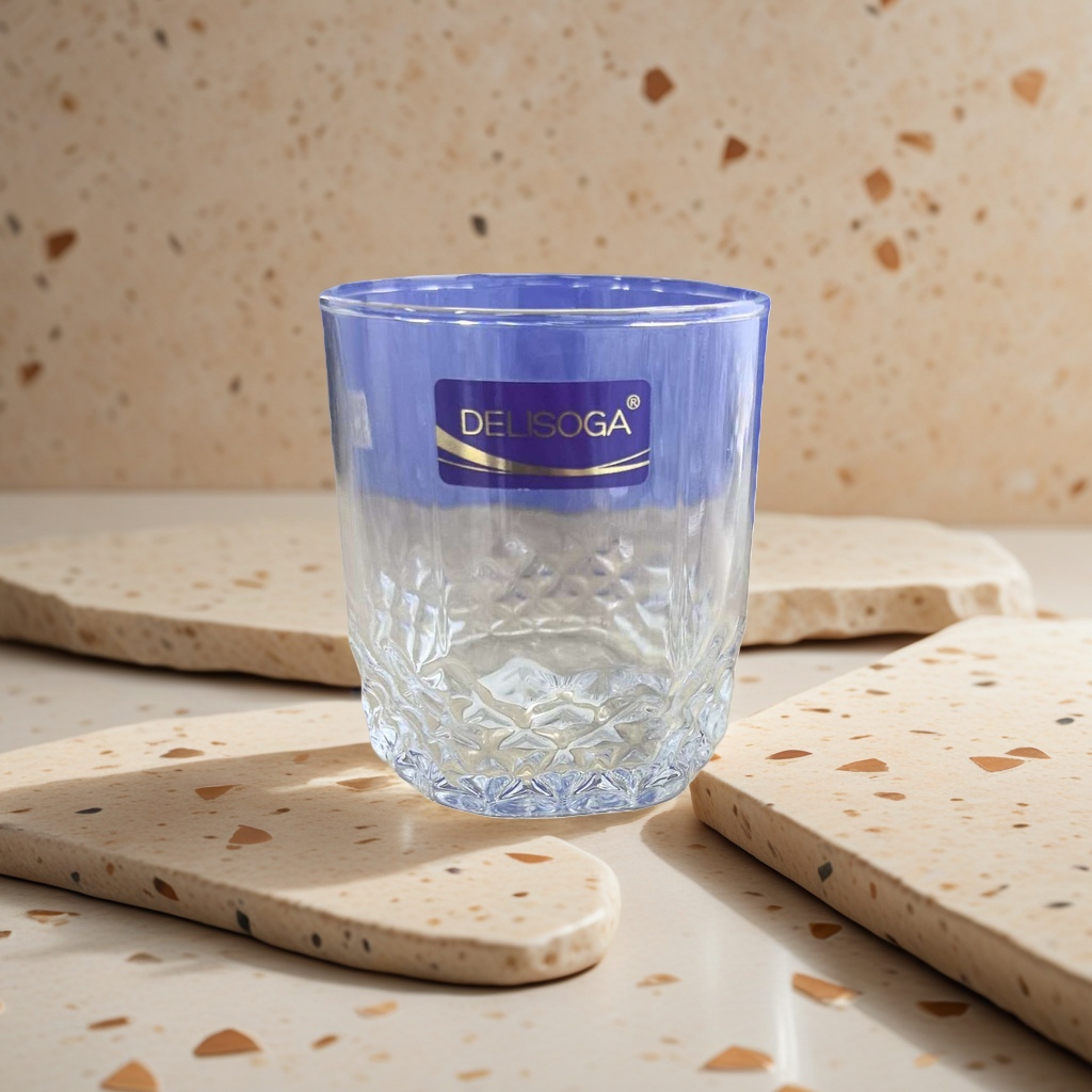 DELISOGA Transparent Glass Cup High Borosilicate heat-resistant explosion-proof Water Cup 350ml110013418